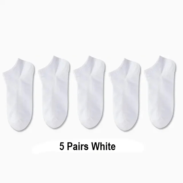 Image de 10 Paires de Chaussettes Basses Coton - Gris, Noir, Blanc