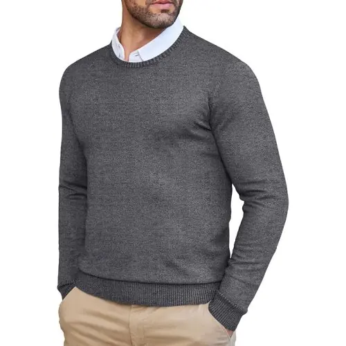 Image de Pull Homme Automne - Col Rond Coupe Cintrée