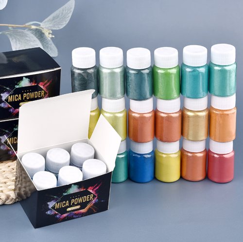 Image de Pigments Paillettes Résine - 6 Couleurs pour Bijoux Artisanat