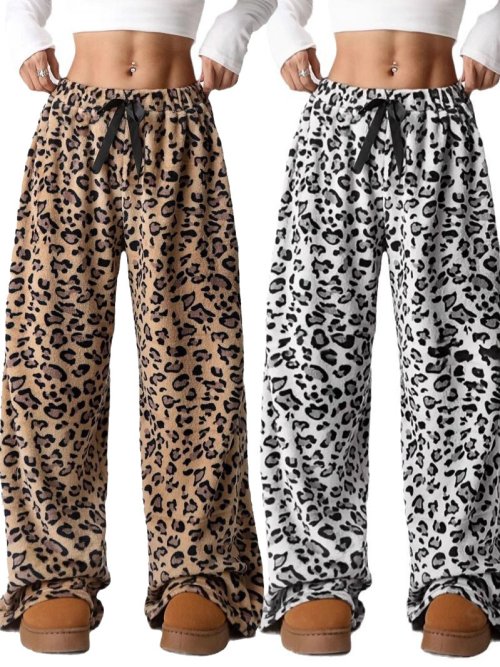 Imagen de Pantalones Casuales con Estampado de Leopardo