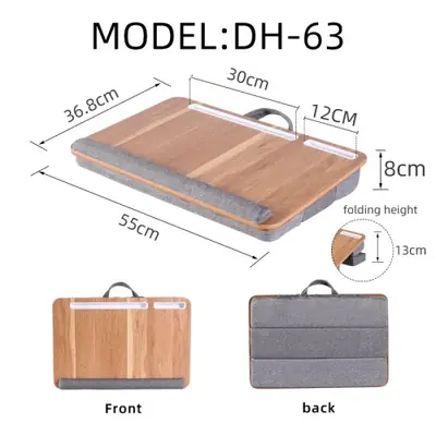 Image de Bureau Pliable Étudiant - Table de Lit Compacte