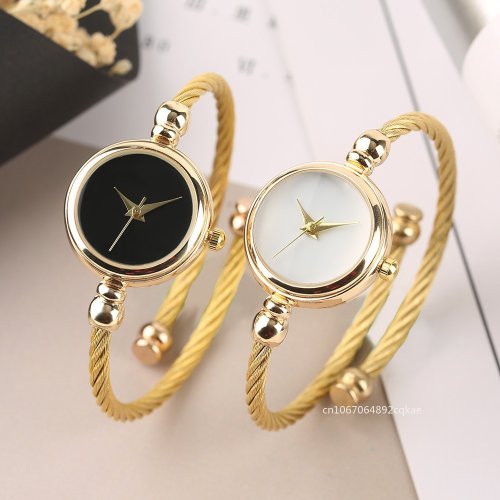 Imagen de Reloj Dorado Elegante para Mujer - Estilo Retro y Moderno