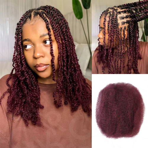 Afbeelding van Afro Kinkige Bulk Haar voor Mini Twists & Locs