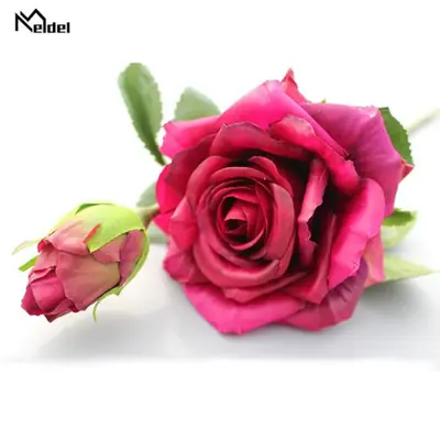 Image de Bouquet de Tulipes Artificielles pour Mariage - Blanc & Jaune