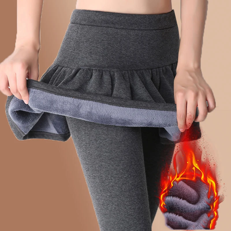Afbeelding van Warme Winter Leggings voor Vrouwen – Geplooide Pluche Broek 4XL
