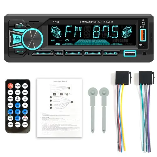 Image de Autoradio 1DIN Bluetooth MP3 avec USB, AUX et FM