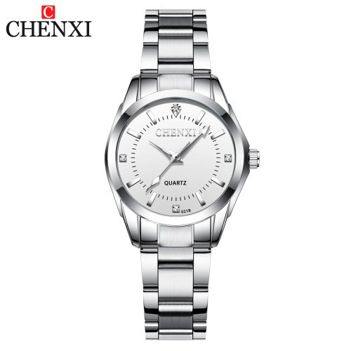 Image of Elegant Stainless Steel Women's Quartz Watch with Rhinestone Dial – Timeless Luxury for Modern Ladies