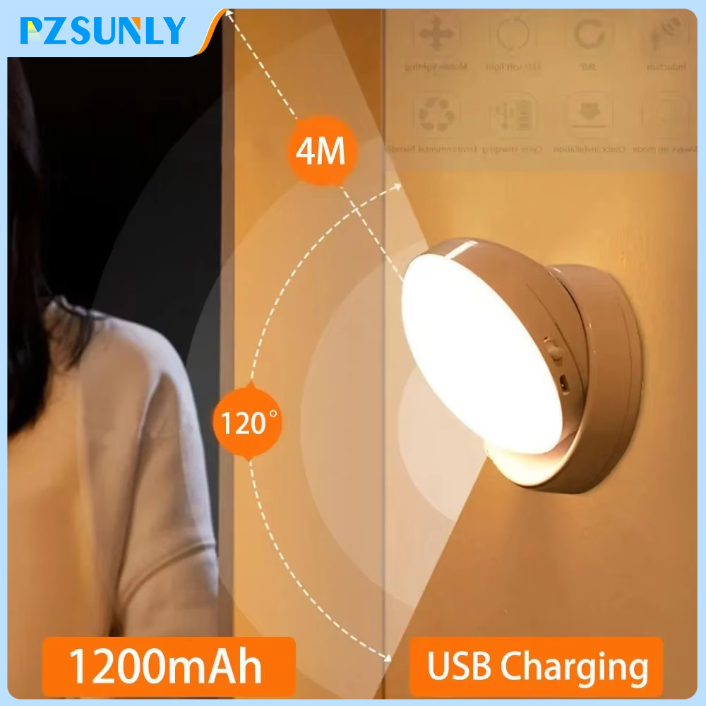 Image of LED Night Light USB Charging Intelligent Human Induction For Bedside Cabinet Home Wardrobe Lighting Motion Sensor Light Led Lamp