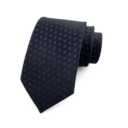 Image de Cravate Homme Élégante 8cm - Noir, Rayures, Floral & Uni