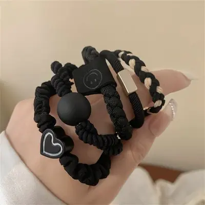 Image de Chouchous Coeurs Élastiques - Set de 5 pour Cheveux