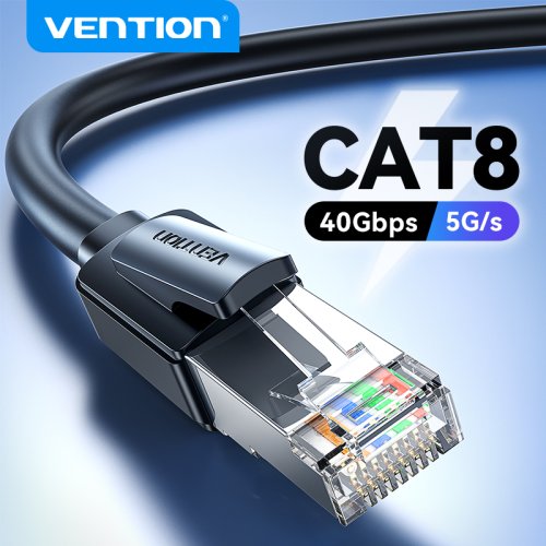 Imagen de Vention-Cable Ethernet CAT8, 40Gbps, 2000MHz, red CAT 8, Cable Lan de Internet de alta velocidad para PC, portátiles, PS5, 4, enrutador, Cable RJ45