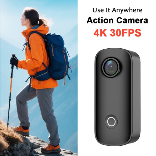 Bild von SJCAM C100 / C100Plus Mini-Daumenkamera 1080P30FPS / 4K30FPS H.265 12MP 2,4G WiFi 30M wasserdichtes Gehäuse Action Sport DV Camcorder