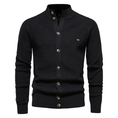 Image de Cardigan Homme Coton Col Montant - Hiver 2024