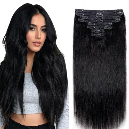 Immagine di Estensioni Capelli Umani Clip-in 120g - Set da 8 Pezzi