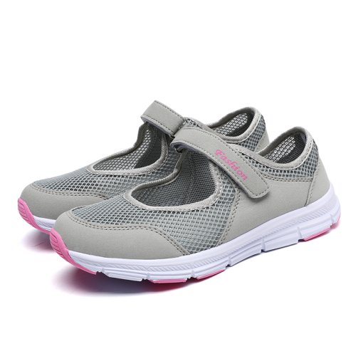 Zdjęcie Buty damskie Oddychające buty wulkanizowane Białe ZapaWomen Trampki Moda Oddychająca siateczka Przypadkowe buty do chodzenia Damskie buty robocze