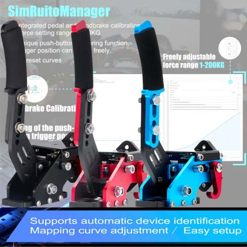 Imagen de Freno de Mano para Simulación de Conducción - Accesorio USB para Cockpit de Sim Racing con Control Preciso para Juegos de Deriva y Carreras