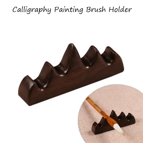 Image de Support en Bois pour Pinceaux de Calligraphie