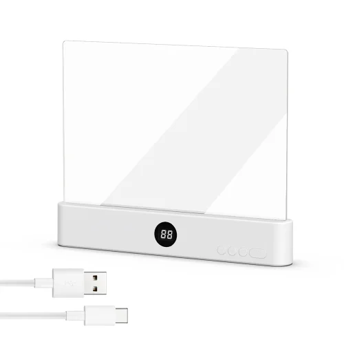Imagen de Luz LED de libro de pantalla plana con carga USB, protección ocular, lámpara de lectura de visión no...