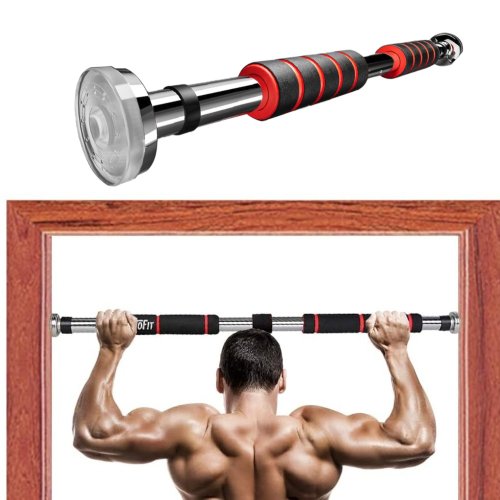 Imagen de Barra Telescópica para Puerta con Agarre Antideslizante – Equipo de Fitness Ajustable para Entrenamiento de Fuerza y Flexiones en Casa para Hombres y Mujeres
