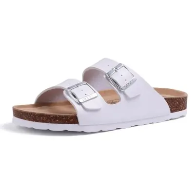 Image de Sabots en Cuir Confortables pour Femmes - Semelle Liège & Sangle Réglable