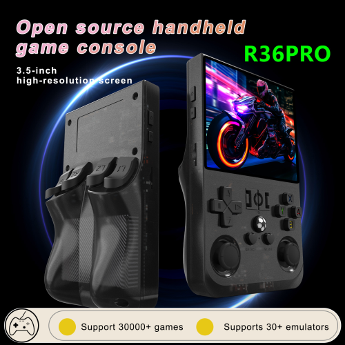 Afbeelding van Open Source R36 Pro Retro Handheld Gameconsole met Linux Systeem, 3,5 inch IPS Scherm, Draagbare Pocket Player met 128GB Opslag en Veel Spellen - R36S