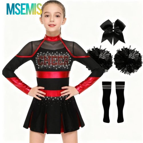 Image de Costume Pom-Pom Girl Étincelant pour Filles