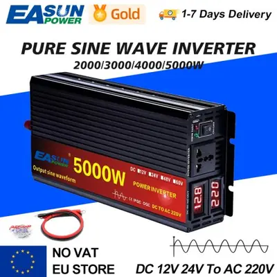 Image de Onduleur 12V/24V vers 230V - 2000W à 5000W Onde Sinusoïdale Pure