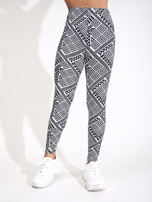 Afbeelding van Elegante Herfst-Winter Legging voor Dames met Blokpatroon – Strakke, Sexy en Comfortabele Yogabroek voor Sport en Casual Dragen