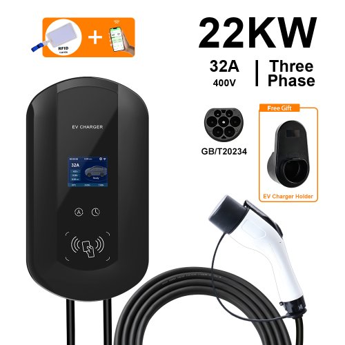 Afbeelding van Type 2 EV-laadstation 22 kW - App & Swipe Opladen