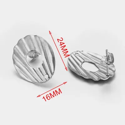 Image de Boucles d'oreilles dorées en acier inoxydable - Lot de 10