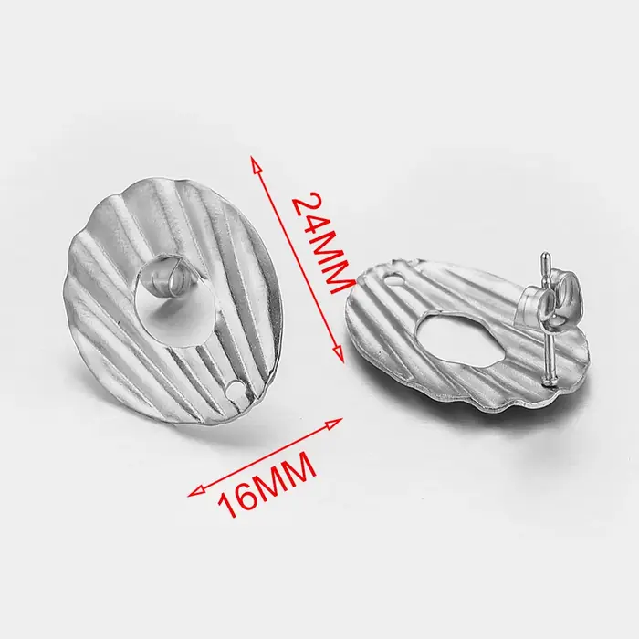 Image de Boucles d'oreilles dorées en acier inoxydable - Lot de 10