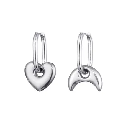 Image de Boucles d'oreilles Cœur & Étoile - Style Punk Y2K