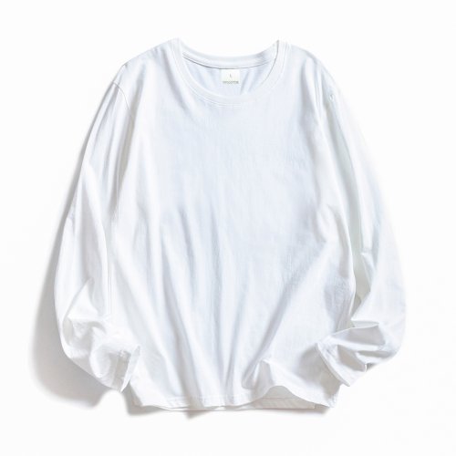 Image de T-Shirt Femme Col Rond Manches Longues - Blanc & Noir
