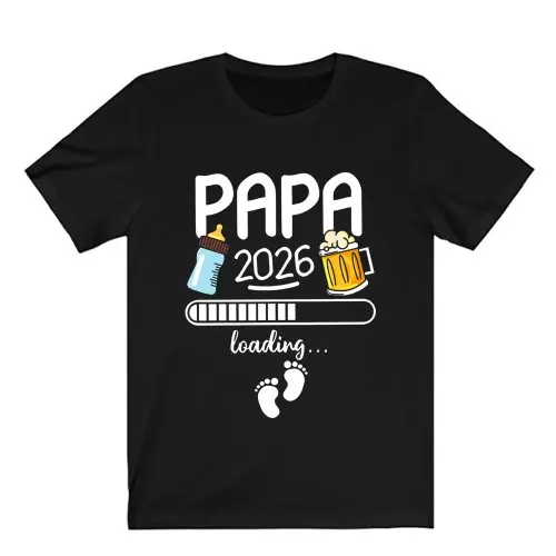 Image de T-Shirt Papa 2026 - Futur Père & Amoureux de la Bière