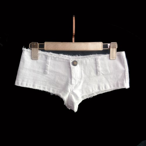 Immagine di Donne sexy nappa vita bassa hot short sexy denim bottino sexy jeans pantaloncini vintage carino micro mini corto club wear moda