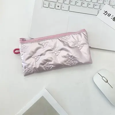 Image de Trousse à crayons kawaii fleurs coréenne pour filles