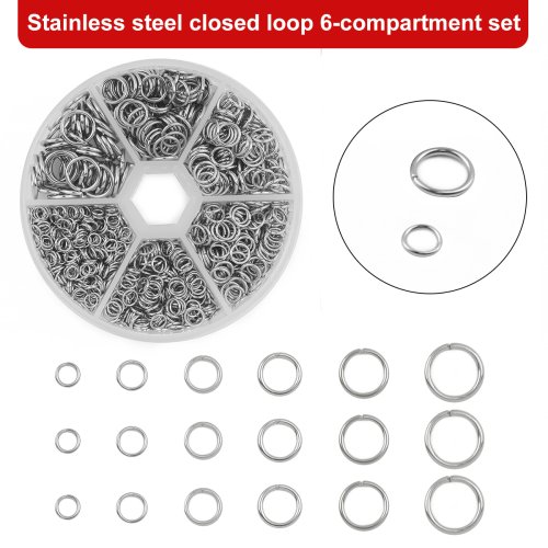 Image of Stainless Steel Open Jump Rings for DIY Jewelry Making – Premium Metal O-Ring Connectors for Bracelets, Earrings, and Necklaces