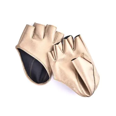 Image de Gants Demi-Doigt en Cuir PU - Style Punk Rock