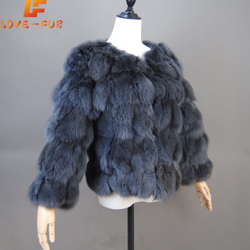 Immagine di Cappotto di Pelliccia Reale da Donna 2025 - Giacca in Pelliccia di Volpe Naturale al 100% Calda e di Alta Qualità per Inverno