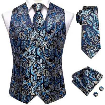 Image de Gilet de Mariage Violet Soie pour Homme - Ensemble Élégant