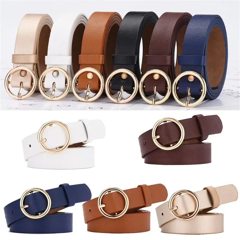 Image de Ceinture en Cuir PU Réglable - Style Décontracté pour Hommes et Femmes