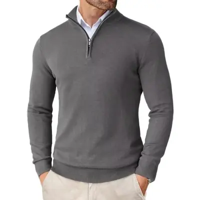 Sweat zippé homme coupe ajustée - Style urbain & confort