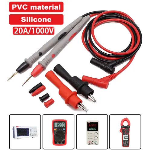 Image de Sonde de Test 20A 1000V pour Multimètre Numérique - Pointe d'Aiguille