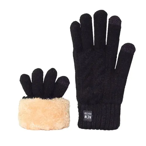 Image de Gants Hiver Tactile Tricotés Chauds