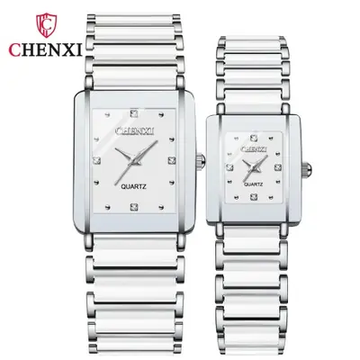 Image de Montres de Couple Céramique Étanches - Style Romantique