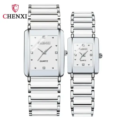 Image de Montres de Couple Céramique Étanches - Style Romantique
