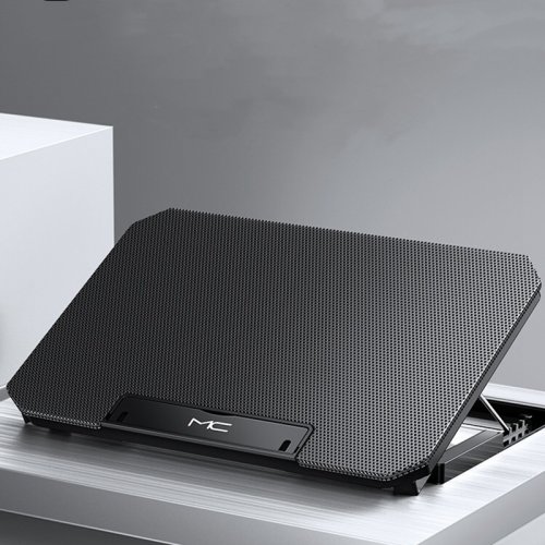 Immagine di Supporto da Tavolo per Laptop con Doppio Ventilatore, Raffreddamento Potente per Notebook da 12 a 16 Pollici, Silenzioso e Regolabile via USB