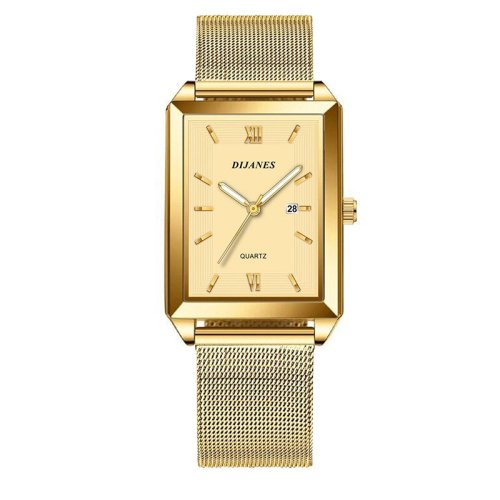 Imagen de Relojes deportivos de moda para hombre Reloj de cuarzo con correa de malla de acero inoxidable ultra...