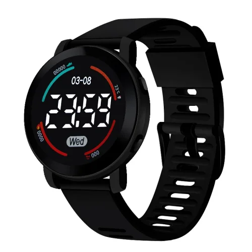 Zdjęcie Zegarek dla dzieci Sportowe zegarki cyfrowe LED Wodoodporny elektroniczny zegarek na rękę Spaceman LED Silikonowy pasek Sportowe zegarki cyfrowe