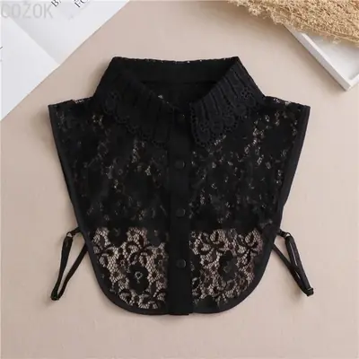 Image de Faux Col Vintage Réglable avec Dentelle pour Femme